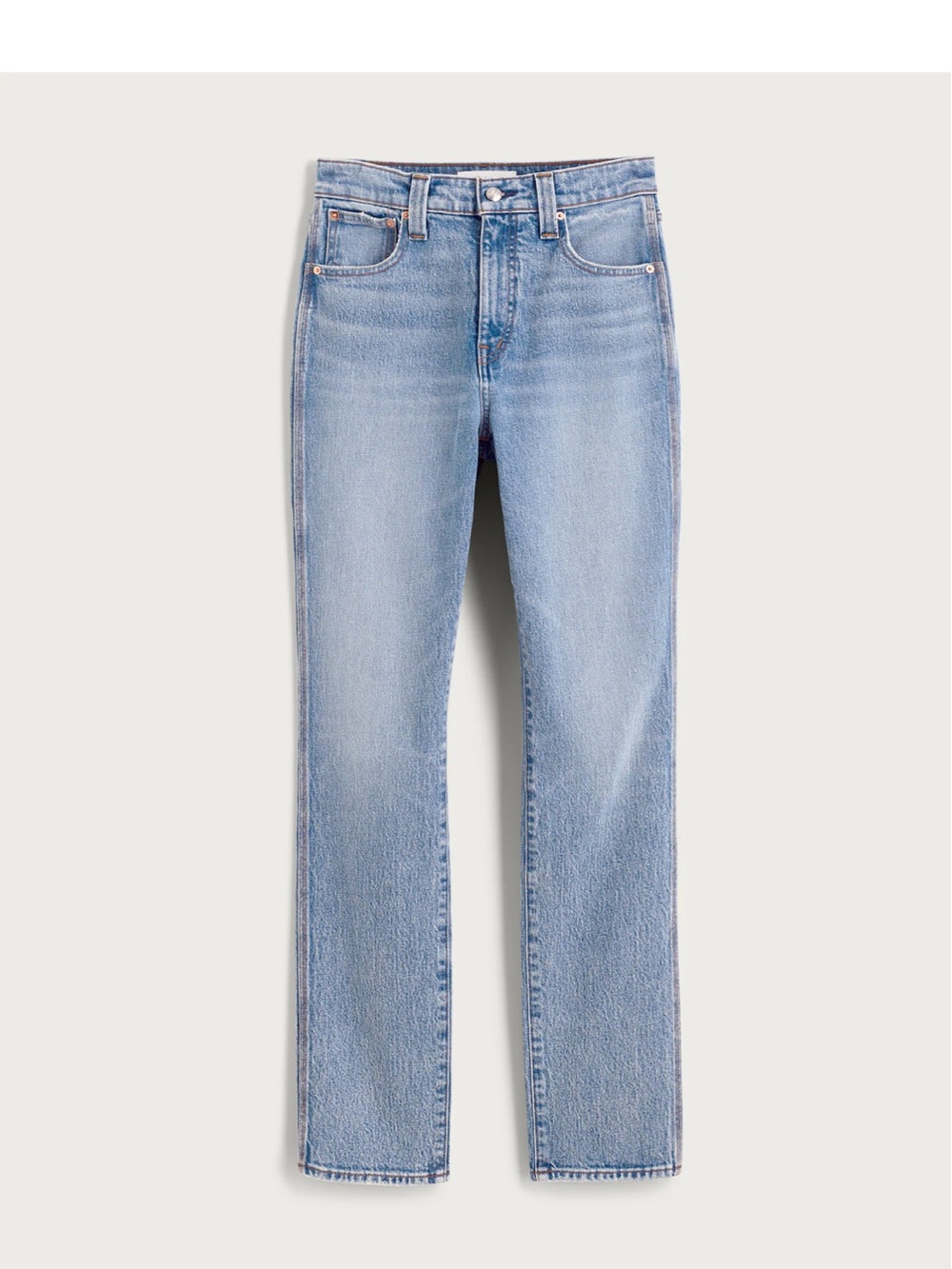 Madewell Classic Light Wash Straight Leg Jeans